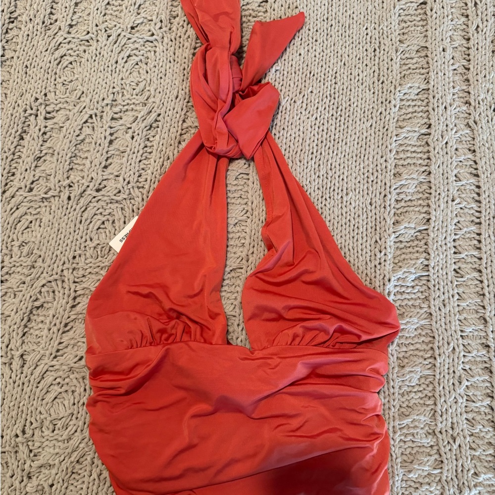 Peach Halter Top